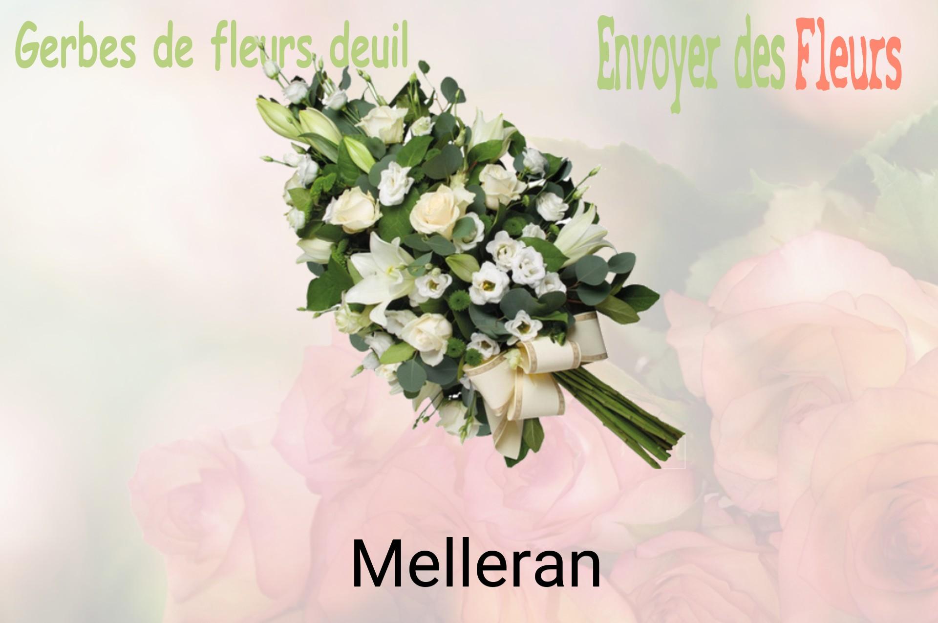 Gerbe de fleurs de deuil livrée à Melleran